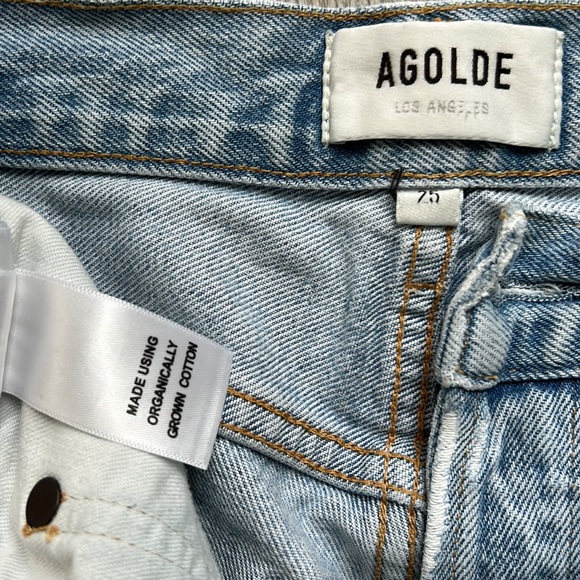 AGOLDE 90’s distressed high waisted button fly jeans - Picture 6 of 7